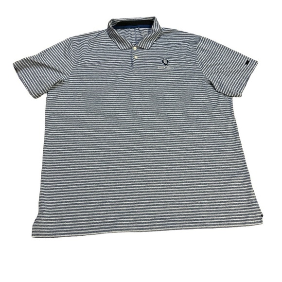 Nike Other - Nike Tiger Woods Vapor Dry Striped Golf Polo Blue‎ and White Size XL